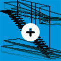 Dessin 3D de l’escalier et de la balustrade