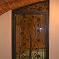 decorated iron door