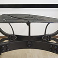 forged iron table detail