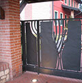 wrought iron sheet metal gate