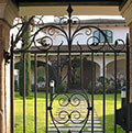 wrought iron pedestrian gate