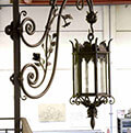 lamp, wrought iron lantern, external lighting