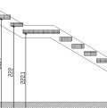 технический чертеж современной лестницы из железа