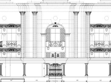 Dessin constructif Portail en fer forgé