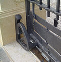 wrought iron gate detail