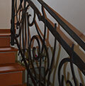 Wrought iron internal balustrade