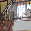 Wrought iron internal balustrade