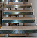 modern iron steps