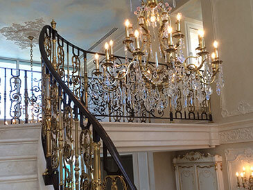 iron decorated internal balustrade, internal railing