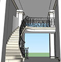 3d iron balustrade, iron railing